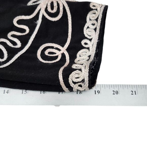 Investments II Cardigan Womens 3X Black Cream V-Neck Button Up Embellished - Picture 10 of 11